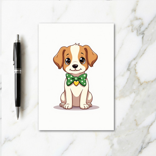 Cute Puppy Bow Tie Card