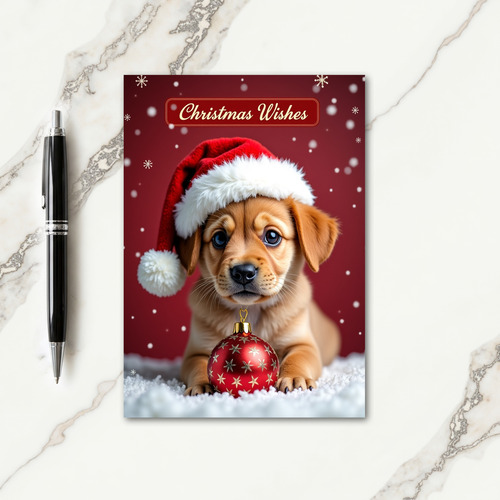 Cute Puppy Christmas Card