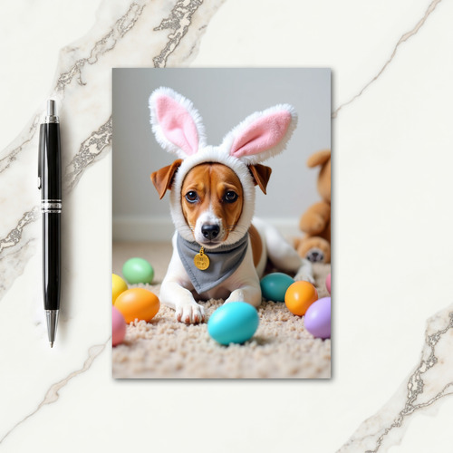 Cute Puppy Easter Wishes Card
