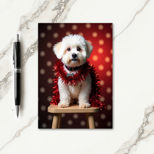 Cute Puppy Garland Card