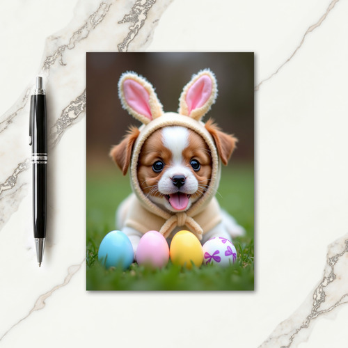 Cute Puppy Hooded Friend Card