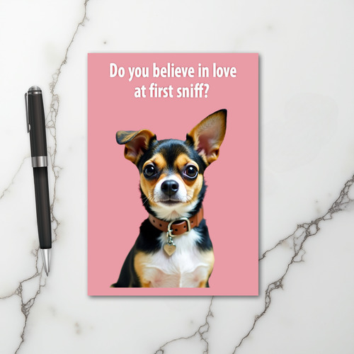 Cute Puppy Love Sniff Card