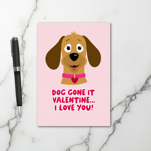 Cute Puppy Love Valentine Card