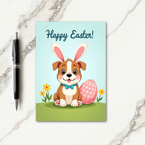 Cute Puppy Springtime Card