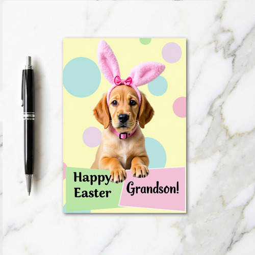 Cute Puppy Springtime Holiday Card