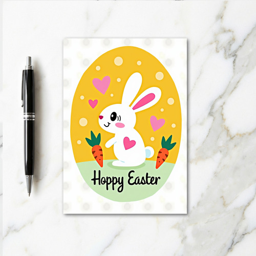 Cute Rabbit Easter Greeting Card