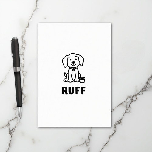 Cute Ruff Puppy Card
