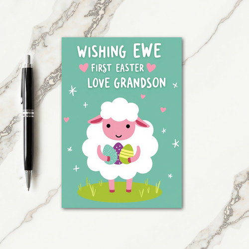 Cute Sheep First Easter Card