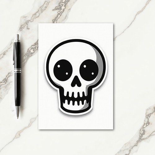 Cute Skull Halloween Card thumbnail