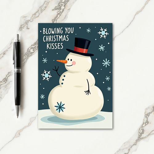 Cute Snowman Christmas Card
