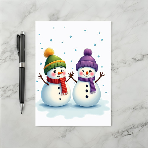 Cute Snowmen Holiday Cheer Card