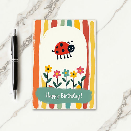 Cute Spotted Creature Birthday Card
