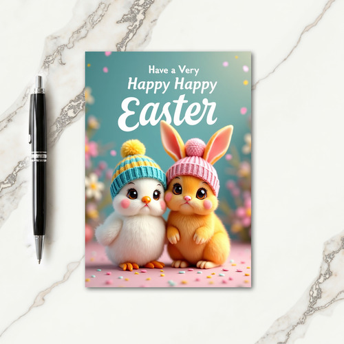 Cute Spring Animals Greeting Card