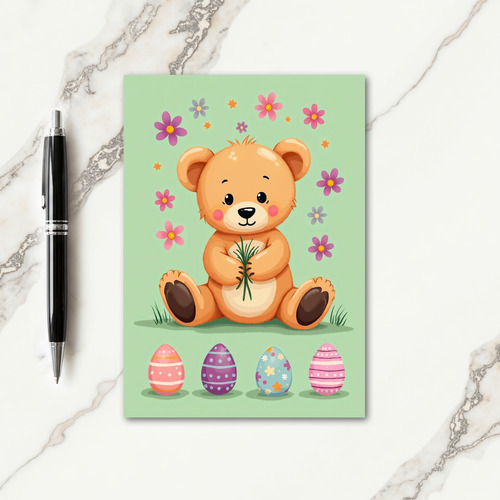Cute Spring Bear Friend Card
