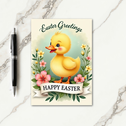 Cute Spring Bird Baby Card