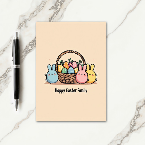 Cute Spring Bunny Friends Card