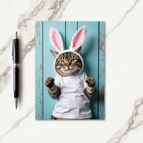 Cute Spring Cat Photo Card