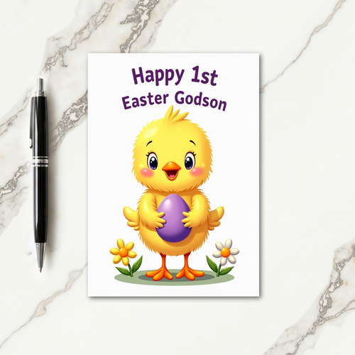 Cute Spring Chick Greeting Card