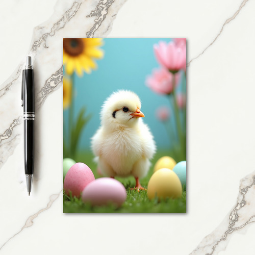 Cute Spring Chick Scene Card