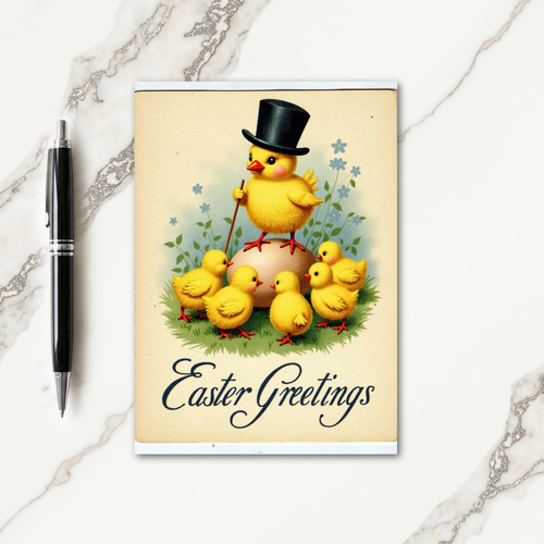 Cute Spring Chicks Greeting Card