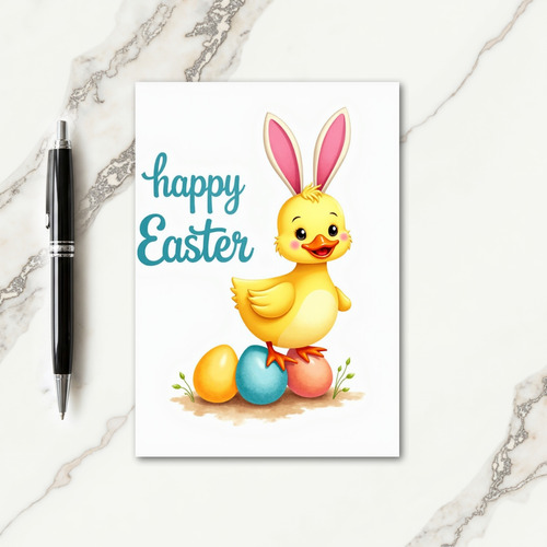 Cute Spring Creature Easter Card