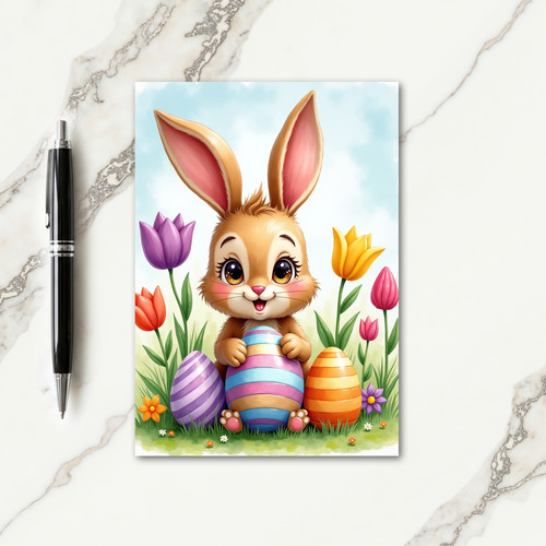 Cute Spring Creature Egg Card