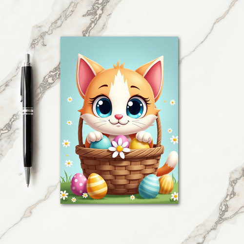 Cute Spring Feline Friend Card