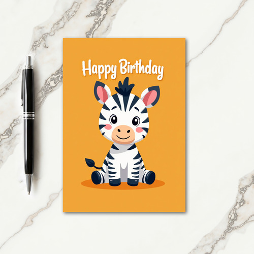 Cute Striped Foal Birthday Card
