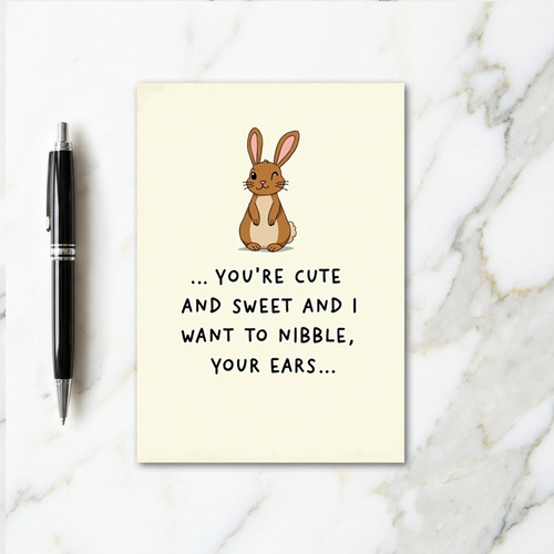 Cute Sweet Nibble Ears Card