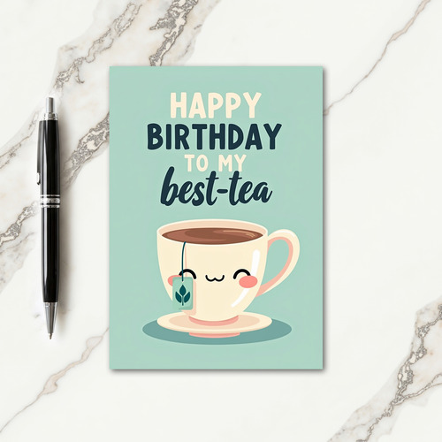 Cute Teacup Birthday Card