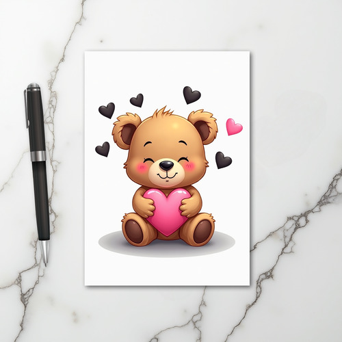 Cute Teddy Bear Love Card