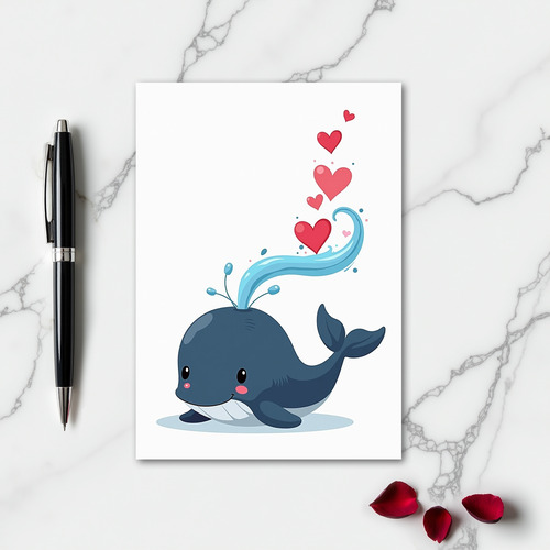 Cute Whale Love Stream Card