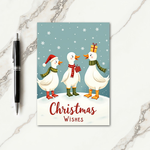 Cute Winter Birds Card