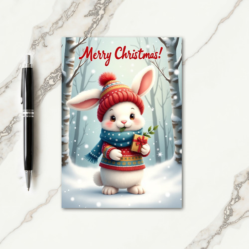 Cute Winter Bunny Card