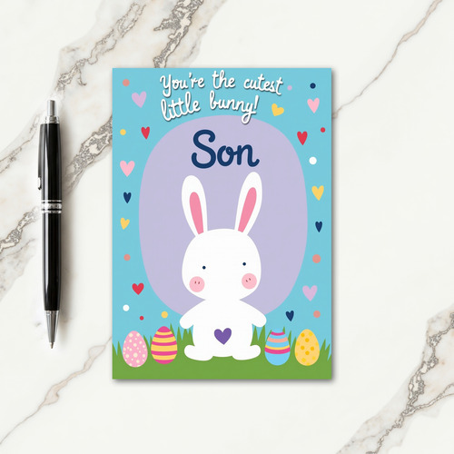 Cutest Little Bunny Son Card