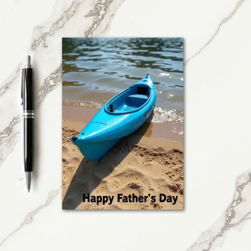 Cyan Boat Fathers Day Card
