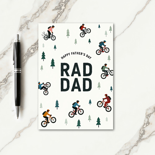 Cycling Dads Day Greeting Card