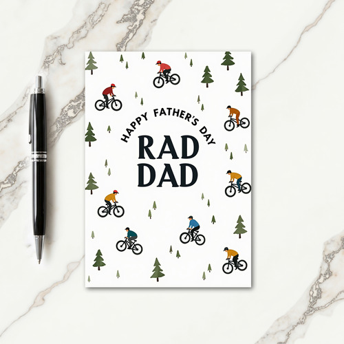 Cycling Fun Fathers Day Tribute Card