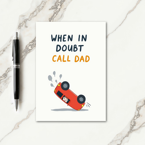 Dad Advice Auto Card