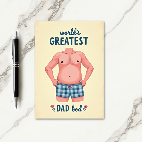 Dad Bod Sweet Fathers Day Card