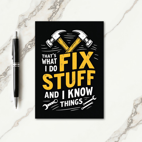 Dad Fix It Illustration Card