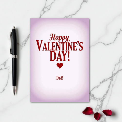 Dad Valentines Day Glitter Card