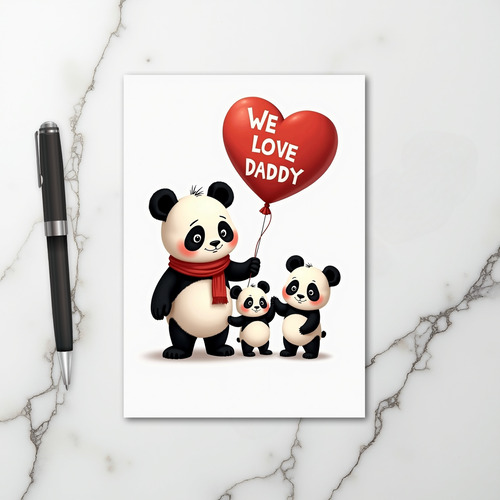 Daddy Panda Fathers Day Love Card
