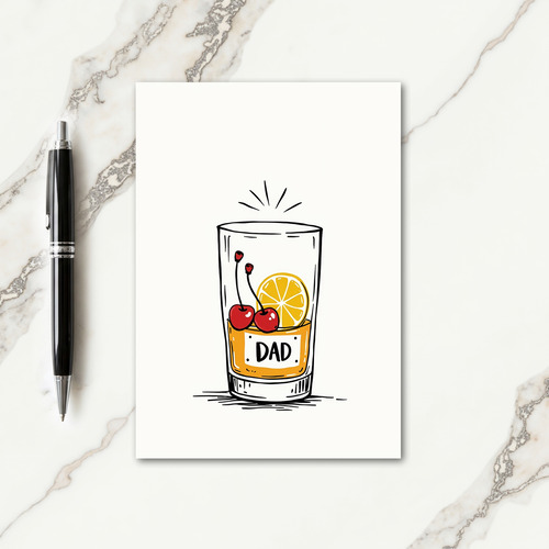 Dads Citrus Drink Fathers Day Card