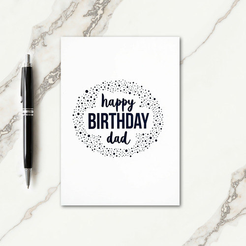 Dads Dotted Minimalist Birthday Card