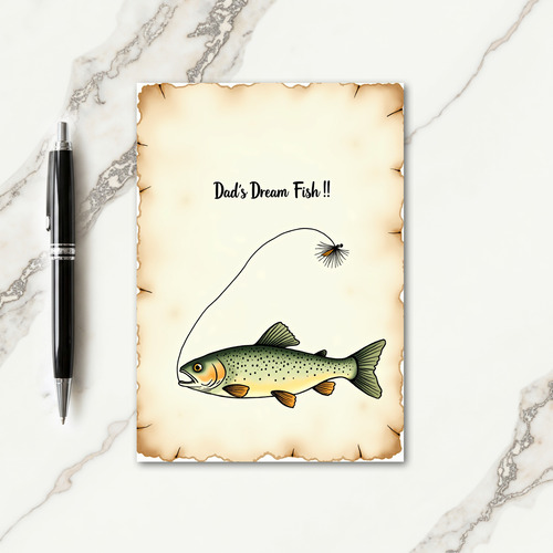 Dads Dream Fish Art Card