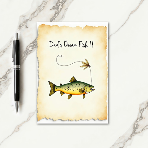 Dads Dream Fish Day Card