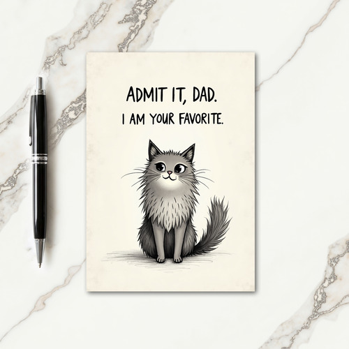 Dads Feline Favorite Card