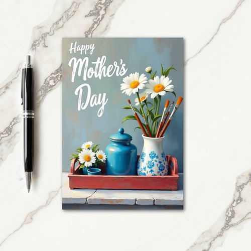 Daisies Mothers Day Art Scene Card