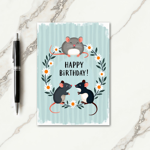 Daisy Animal Birthday Card